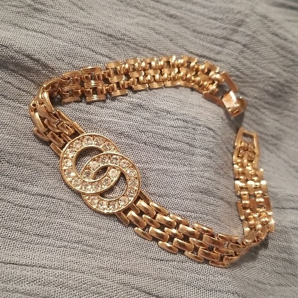 Vintage 14k gold Fill 8" Chain Bracelet estate Sale Find